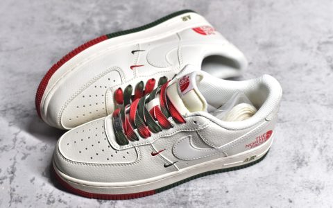 耐克NIke Air Force 1 '07 Low KENZO联名白棕小花空军一号低帮休闲板鞋纯原版本 货号：FC-918833